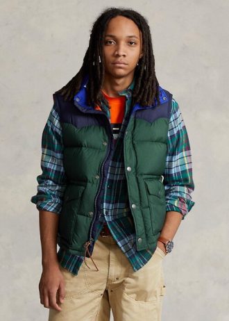 Pánská námořnická pánská voděodpudivá westernová vesta Ralph Lauren