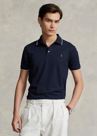 Pánské námořnické polokošile Slim Fit Birdseye na zakázku Ralph Lauren Pánské námořnické polokošile Slim Fit Birdseye na zakázku Ralph Lauren