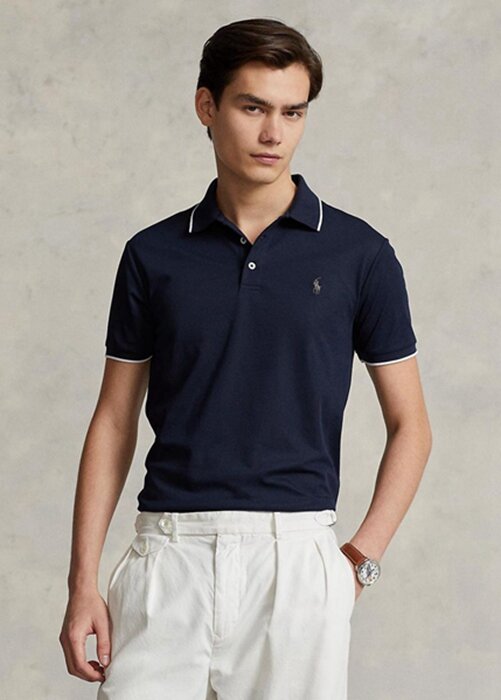 Pánské námořnické polokošile Slim Fit Birdseye na zakázku Ralph Lauren Pánské námořnické polokošile Slim Fit Birdseye na zakázku Ralph Lauren
