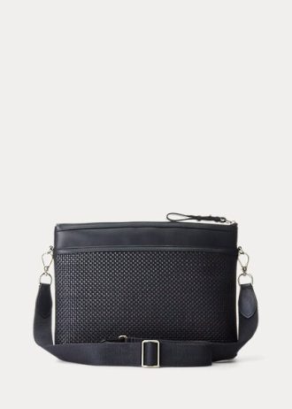Pánské námořnické tašky Ralph Lauren z tkané telecí kůže