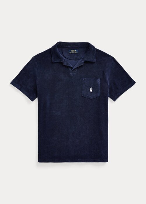 Pánské námořnické triko Slim Fit Terry Polo na zakázku Ralph Lauren Pánské námořnické triko Slim Fit Terry Polo na zakázku Ralph Lauren