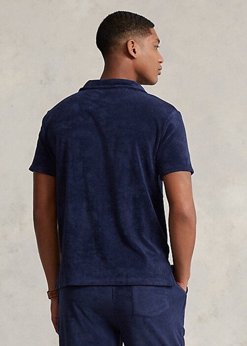 Pánské námořnické triko Slim Fit Terry Polo na zakázku Ralph Lauren Pánské námořnické triko Slim Fit Terry Polo na zakázku Ralph Lauren