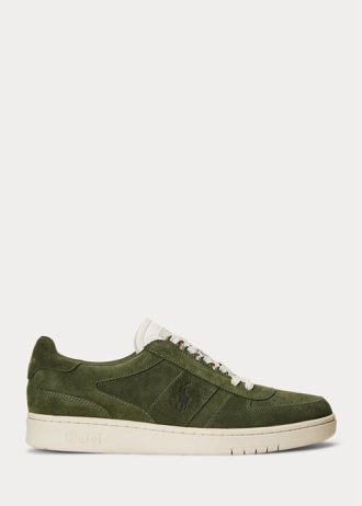 Pánské semišové nízké tenisky Olive Ralph Lauren Court