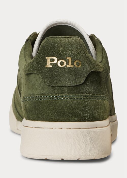 Pánské semišové nízké tenisky Olive Ralph Lauren Court Pánské semišové nízké tenisky Olive Ralph Lauren Court