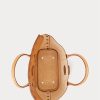 Přírodní dámské brašny Vachetta střední Bellport s hřebínky Ralph Lauren