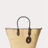 Přírodní dámské kabelky Ralph Lauren Leather-Trim Slaměné střední Bellport Tote Bags Přírodní dámské kabelky Ralph Lauren Leather-Trim Slaměné střední Bellport Tote Bags