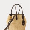 Přírodní dámské kabelky Ralph Lauren Leather-Trim Slaměné střední Bellport Tote Bags Přírodní dámské kabelky Ralph Lauren Leather-Trim Slaměné střední Bellport Tote Bags