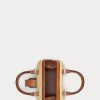 Přírodní dámská mini kabelka Ralph Lauren Raffia Welington