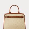 Přírodní dámské Ralph Lauren Raffia & Kabelka z teletiny Medium RL50 Přírodní dámské Ralph Lauren Raffia & Kabelka z teletiny Medium RL50