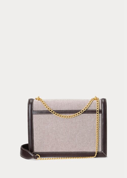 Přírodní/tabákové dámské Ralph Lauren Polo ID Plátěná obálka Řetízkové kabelky Crossbody Přírodní/tabákové dámské Ralph Lauren Polo ID Plátěná obálka Řetízkové kabelky Crossbody