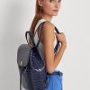 Rafinované dámské batohy Ralph Lauren s reliéfní kůží střední Winny