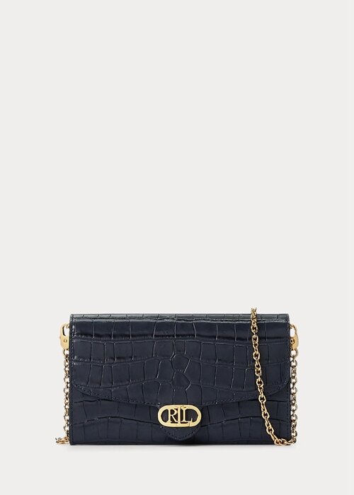 Rafinované dámské crossbody kabelky Ralph Lauren z embosované kůže Medium Adair Rafinované dámské crossbody kabelky Ralph Lauren z embosované kůže Medium Adair