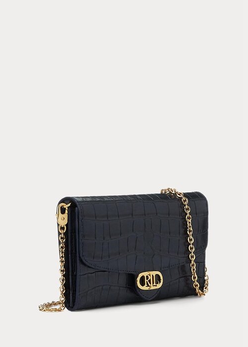 Rafinované dámské crossbody kabelky Ralph Lauren z embosované kůže Medium Adair Rafinované dámské crossbody kabelky Ralph Lauren z embosované kůže Medium Adair