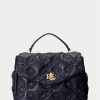 Rafinované dámské prošívané kožené tašky Ralph Lauren Medium Farrah Satchel
