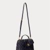 Rafinované dámské prošívané kožené tašky Ralph Lauren Medium Farrah Satchel