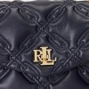 Rafinované dámské prošívané kožené tašky Ralph Lauren Medium Farrah Satchel