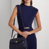 Rafinované dámské prošívané kožené tašky Ralph Lauren Medium Farrah Satchel