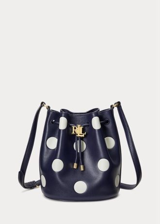 Rafinovaná námořnická/vanilková dámská kabelka Ralph Lauren Polka-Dot Medium Andie Rafinovaná námořnická/vanilková dámská kabelka Ralph Lauren Polka-Dot Medium Andie