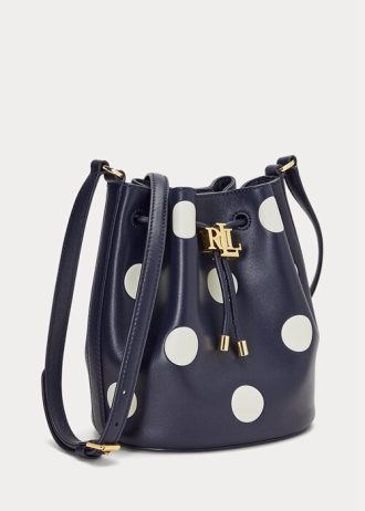 Rafinovaná námořnická/vanilková dámská kabelka Ralph Lauren Polka-Dot Medium Andie Rafinovaná námořnická/vanilková dámská kabelka Ralph Lauren Polka-Dot Medium Andie