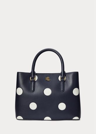 Námořnické dámské kožené střední Peyton kabelky Ralph Lauren