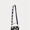 Rafinované námořnické/vanilkové dámské puntíkované malé kabelky Tayler Crossbody Ralph Lauren