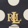 Rafinované námořnické/vanilkové dámské puntíkované malé kabelky Tayler Crossbody Ralph Lauren