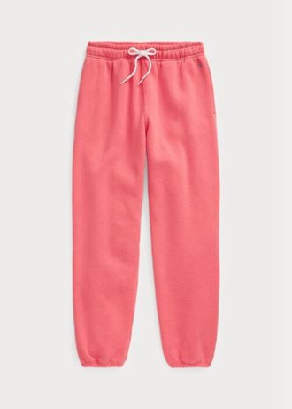 Růžové dámské atletické kalhoty Ralph Lauren Fleece