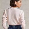 Růžové dámské bavlněné svetry Ralph Lauren Pink Pony Flag