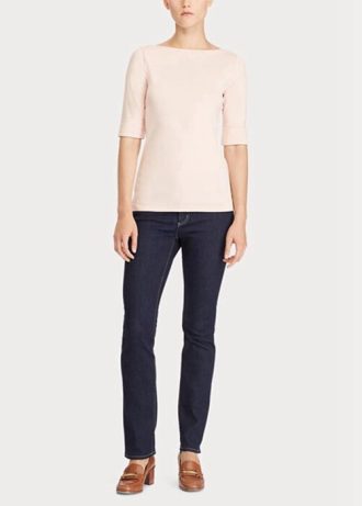 Růžové dámské bavlněné topy Ralph Lauren Růžové dámské bavlněné topy Ralph Lauren