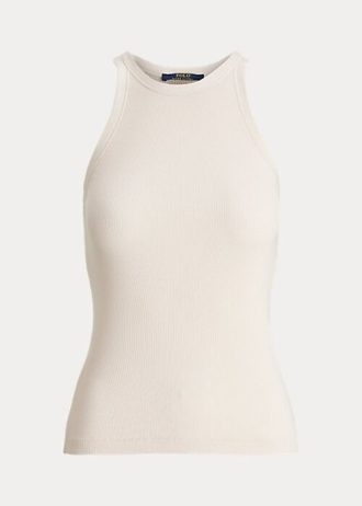 Růžová dámská žebrovaná bavlněná tílka Ralph Lauren Růžová dámská žebrovaná bavlněná tílka Ralph Lauren