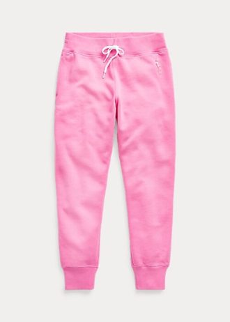 Růžové dámské fleecové tepláky Ralph Lauren Pink Pony