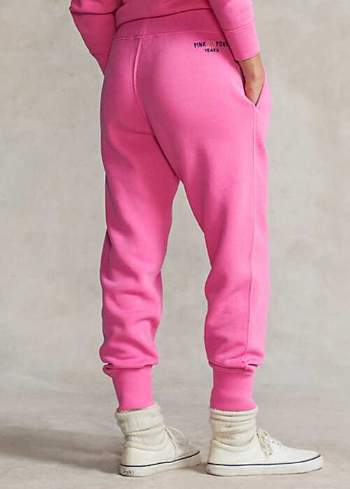 Růžové dámské fleecové tepláky Ralph Lauren Pink Pony Růžové dámské fleecové tepláky Ralph Lauren Pink Pony