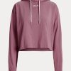 Růžové dámské mikiny Ralph Lauren Cropped Cotton Jersey