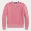 Růžové dámské mikiny Ralph Lauren z organické bavlny s výstřihem Růžové dámské mikiny Ralph Lauren z organické bavlny s výstřihem
