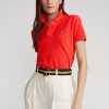 Růžové dámské polokošile Ralph Lauren Classic Fit Mesh Polo