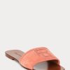 Růžové dámské sandály Ralph Lauren Andela Calf-Suede Růžové dámské sandály Ralph Lauren Andela Calf-Suede