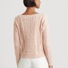 Růžové dámské svetry Ralph Lauren Aran-Knit z bavlny Růžové dámské svetry Ralph Lauren Aran-Knit z bavlny
