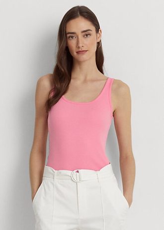 Růžové dámské tílka Ralph Lauren Cotton-Blend