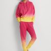 Růžové / oranžové / žluté dámské francouzské froté tepláky Ralph Lauren Dip-Dyed Růžové / oranžové / žluté dámské francouzské froté tepláky Ralph Lauren Dip-Dyed