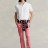 Růžové pánské kalhoty Ralph Lauren Stretch Slim Fit Chino