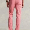 Růžové pánské kalhoty Ralph Lauren Stretch Slim Fit Chino