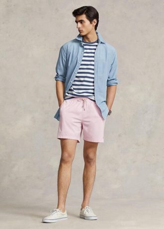 Růžové pánské šortky Ralph Lauren Traveler Swimming Trunk