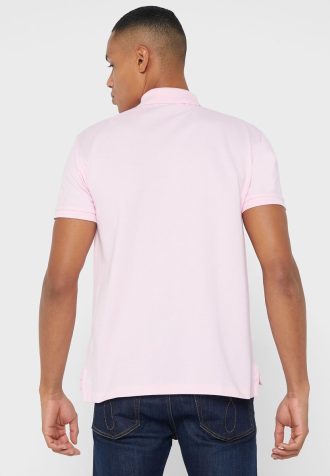 Růžové pánské polokošile Essential Slim fit Ralph Lauren Růžové pánské polokošile Essential Slim fit Ralph Lauren