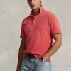 Růžové pánské polokošile Ralph Lauren Classic Fit Mesh Pocket Polo Růžové pánské polokošile Ralph Lauren Classic Fit Mesh Pocket Polo