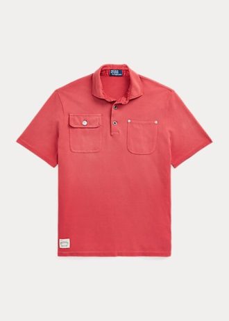 Růžové pánské polokošile Ralph Lauren Classic Fit Mesh Pocket Polo Růžové pánské polokošile Ralph Lauren Classic Fit Mesh Pocket Polo