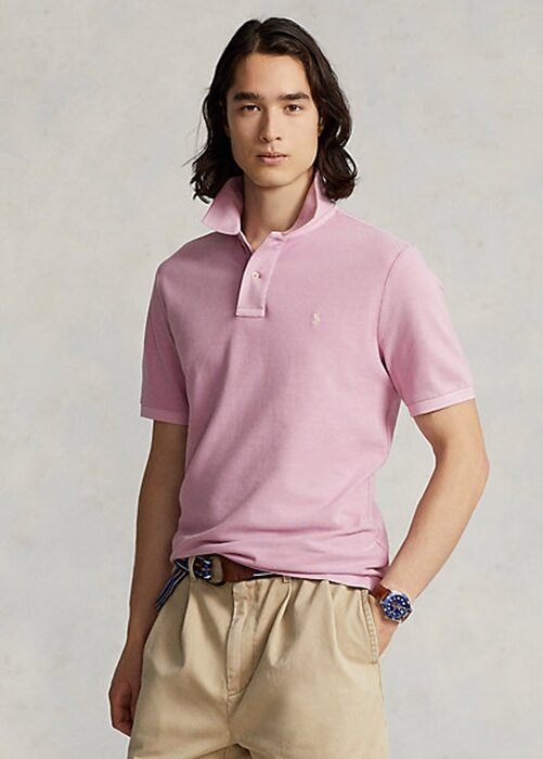 Růžové pánské polokošile Ralph Lauren RL Origin Růžové pánské polokošile Ralph Lauren RL Origin