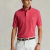 Růžové pánské polokošile Slim Fit Mesh Ralph Lauren Custom Růžové pánské polokošile Slim Fit Mesh Ralph Lauren Custom