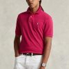 Růžové pánské polokošile Slim Fit Mesh Ralph Lauren Custom Růžové pánské polokošile Slim Fit Mesh Ralph Lauren Custom