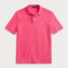 Růžové pánské polokošile Slim Fit Mesh Ralph Lauren Custom Růžové pánské polokošile Slim Fit Mesh Ralph Lauren Custom