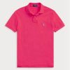 Růžové pánské polokošile Slim Fit Mesh Ralph Lauren Custom Růžové pánské polokošile Slim Fit Mesh Ralph Lauren Custom